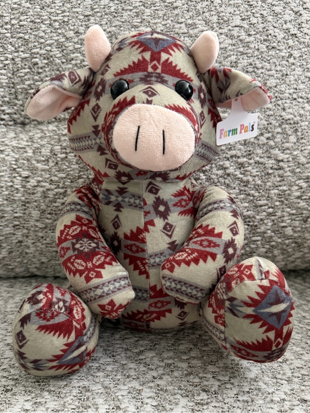 Farm Pals Aztec Print Highland Cow Stuffed Animal